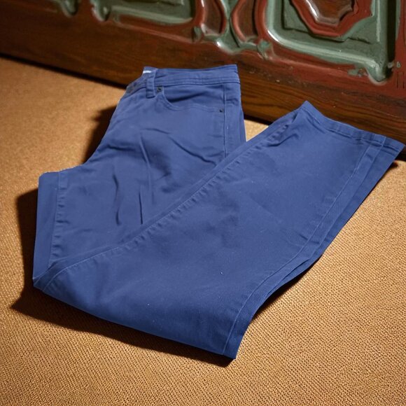 Calvin Klein Jeans Navy Stretch Pants | Size 6 | Ankle Length Slim Fit - Picture 1 of 9